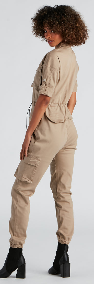 Next Stop Utility Jogger Jumpsuit provides a stylish start to creating your best summer outfits of the season with on-trend details for 2023!