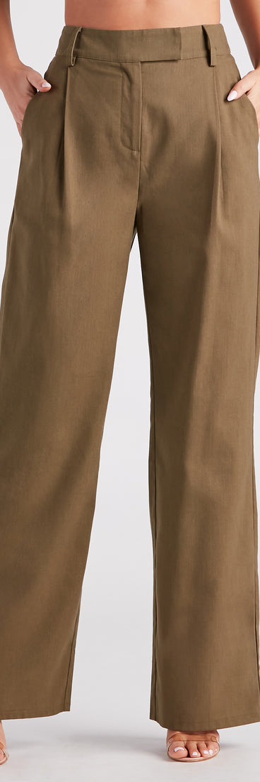 Make The Shift Linen Wide-Leg Trouser Pants provides a stylish start to creating your best summer outfits of the season with on-trend details for 2023!