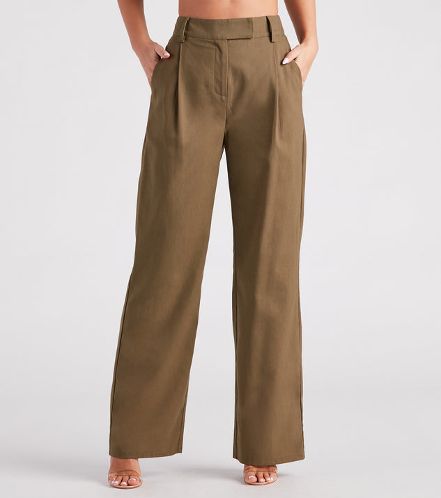 Make The Shift Linen Wide-Leg Trouser Pants provides a stylish start to creating your best summer outfits of the season with on-trend details for 2023!