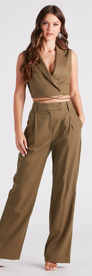 Make The Shift Linen Wide-Leg Trouser Pants provides a stylish start to creating your best summer outfits of the season with on-trend details for 2023!