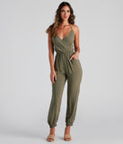 Plunging Into Basics Surplice Jumpsuit provides a stylish start to creating your best summer outfits of the season with on-trend details for 2023!