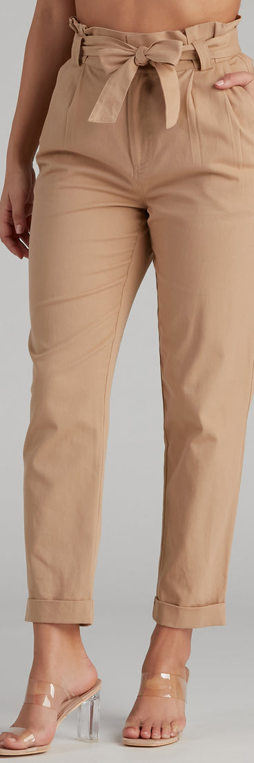 Trendy And Tapered High Waist Paperbag Pants provides a stylish start to creating your best summer outfits of the season with on-trend details for 2023!