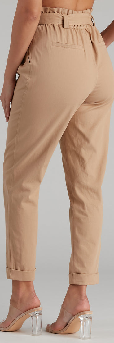 Trendy And Tapered High Waist Paperbag Pants provides a stylish start to creating your best summer outfits of the season with on-trend details for 2023!