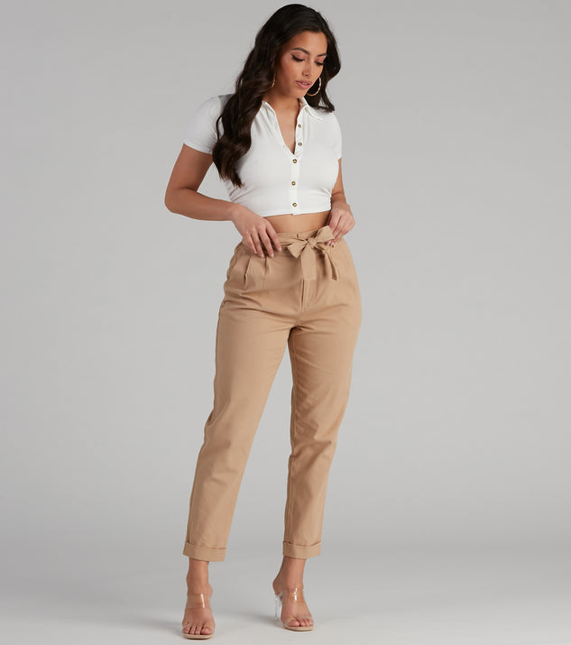 Windsor High Waisted Skinny Paperbag Trousers Trendy And Tapered