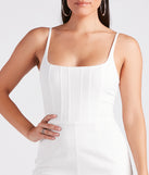 Corset With The Program Linen Jumpsuit provides a stylish start to creating your best summer outfits of the season with on-trend details for 2023!