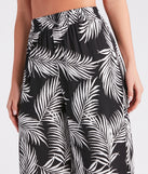 Getaway Dreams Linen Tropical Wide Leg Pants