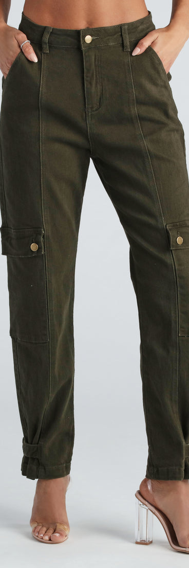 Fashion Boot Camp Denim Cargo Joggers