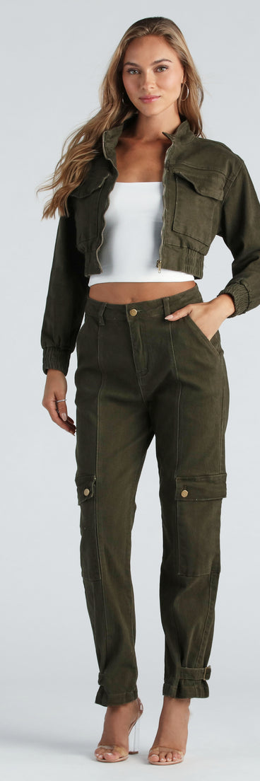 Fashion Boot Camp Denim Cargo Joggers