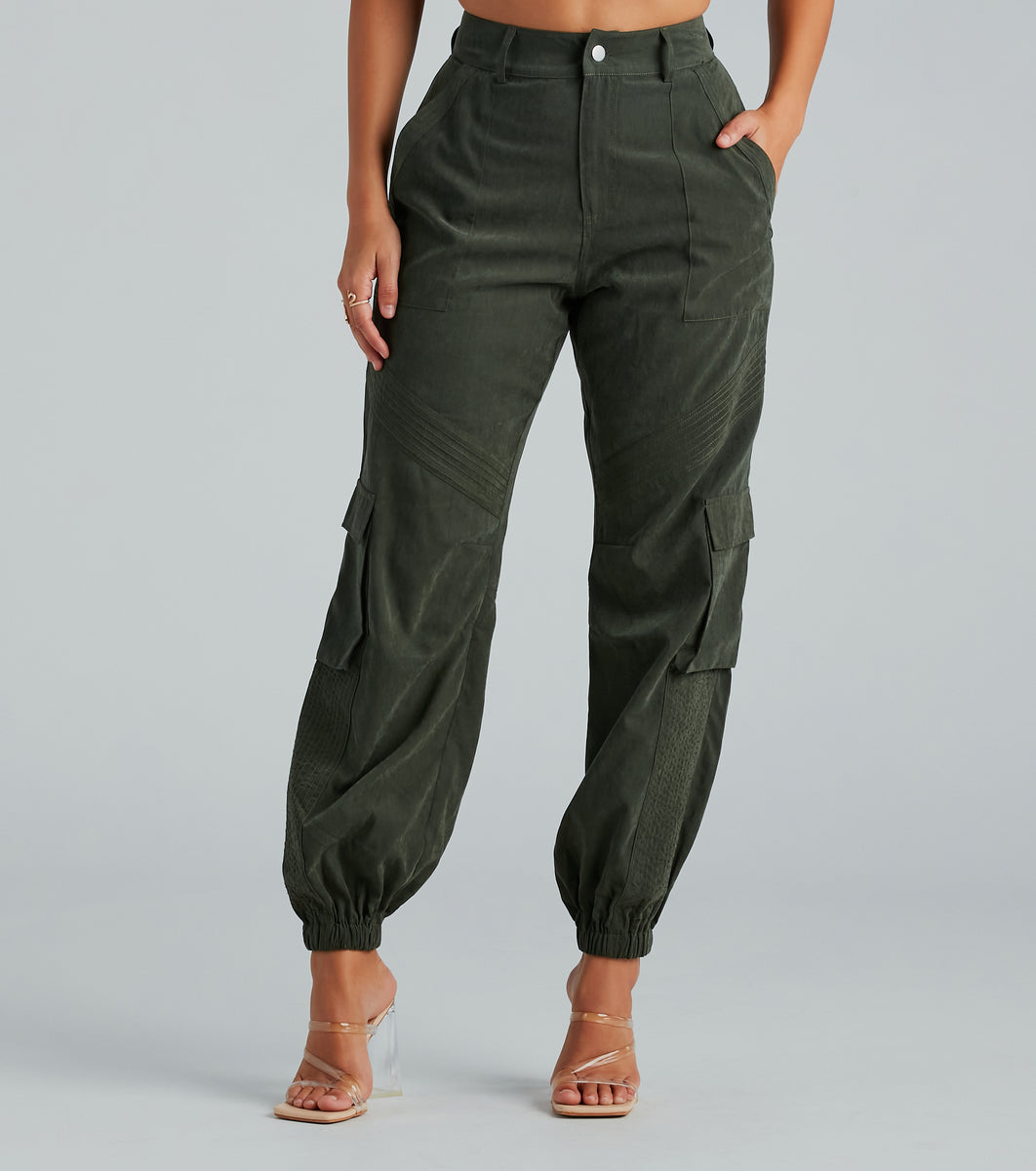 Big On Comfort High-Rise Cargo Joggers