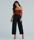 Effortless Ease Wide-Leg Canvas Trouser Pants