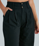 Effortless Ease Wide-Leg Canvas Trouser Pants