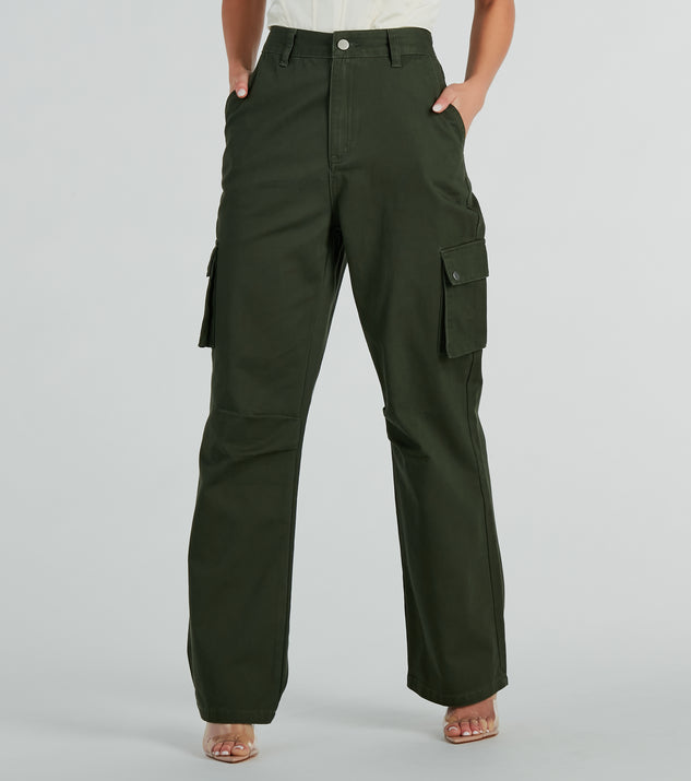 Weekend Mode High Waist Straight-Leg Cargo Pants | Windsor