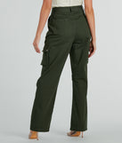 Weekend Mode High Waist Straight-Leg Cargo Pants