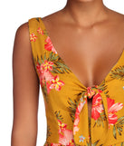 Tropical Floral Escape Romper for 2022 festival outfits, festival dress, outfits for raves, concert outfits, and/or club outfits