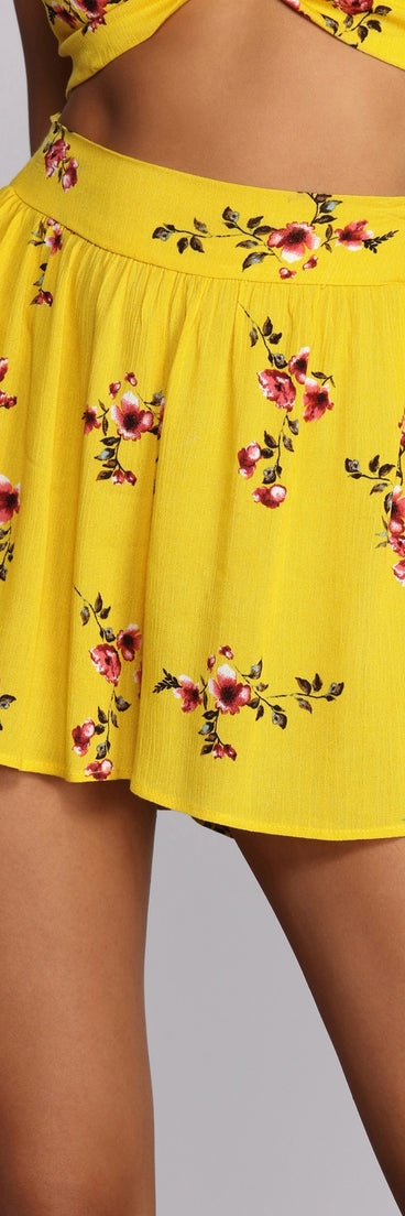 Fabulous Floral Flowy Shorts for 2022 festival outfits, festival dress, outfits for raves, concert outfits, and/or club outfits
