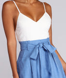 Spring Step Bow Tie Romper is the perfect Homecoming look pick with on-trend details to make the 2023 HOCO dance your most memorable event yet!