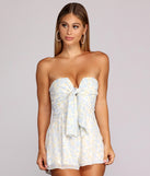 Blossom Time Tie Front Romper will help you dress the part in stylish holiday party attire, an outfit for a New Year’s Eve party, & dressy or cocktail attire for any event.