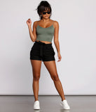 High Rise Tie Waist Twill Shorts provides a stylish start to creating your best summer outfits of the season with on-trend details for 2023!