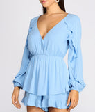 Ruffle It Up Flowy Romper provides a stylish start to creating your best summer outfits of the season with on-trend details for 2023!