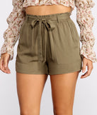 Preppy Paper Bag Tie Waist Shorts for 2023 festival outfits, festival dress, outfits for raves, concert outfits, and/or club outfits