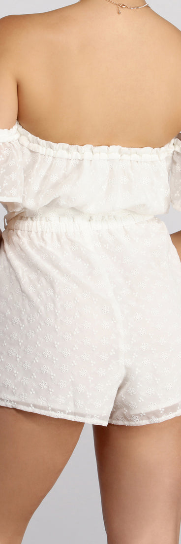 Eyelet Dreams Romper provides a stylish start to creating your best summer outfits of the season with on-trend details for 2023!