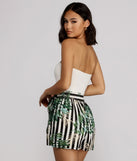 Tropical Escape Sleeveless Striped Romper provides a stylish start to creating your best summer outfits of the season with on-trend details for 2023!