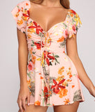 Island Bound Ruched Tropical Romper for 2023 festival outfits, festival dress, outfits for raves, concert outfits, and/or club outfits