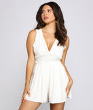 Flirty Ruffles Open Back Romper provides a stylish start to creating your best summer outfits of the season with on-trend details for 2023!