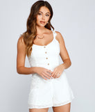 Summertime Chic Eyelet Romper provides a stylish start to creating your best summer outfits of the season with on-trend details for 2023!