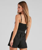 Perfect Day Sleeveless Linen Romper provides a stylish start to creating your best summer outfits of the season with on-trend details for 2023!