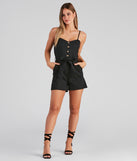Perfect Day Sleeveless Linen Romper is a trendy pick to create 2023 festival outfits, festival dresses, outfits for concerts or raves, and complete your best party outfits!