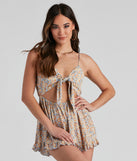 Fresh And Flirty Floral Romper is a trendy pick to create 2023 festival outfits, festival dresses, outfits for concerts or raves, and complete your best party outfits!