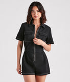 Trendsetting Babe Utility Romper is a fire pick to create 2023 festival outfits, concert dresses, outfits for raves, or to complete your best party outfits or clubwear!