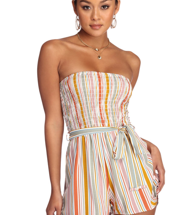 Striped With Style Romper will help you dress the part in stylish holiday party attire, an outfit for a New Year’s Eve party, & dressy or cocktail attire for any event.