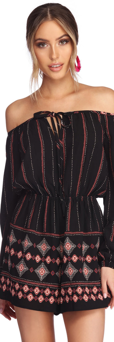 Boho Beauty Printed Romper will help you dress the part in stylish holiday party attire, an outfit for a New Year’s Eve party, & dressy or cocktail attire for any event.