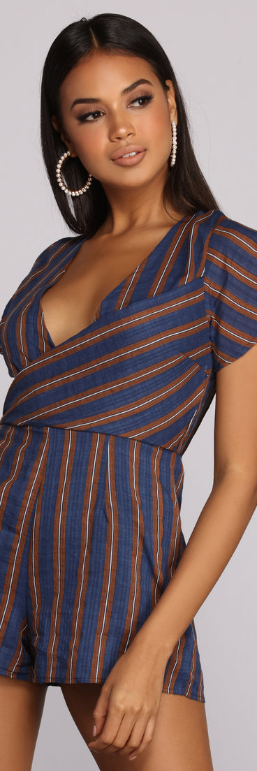Keep It Casual Striped Romper will help you dress the part in stylish holiday party attire, an outfit for a New Year’s Eve party, & dressy or cocktail attire for any event.