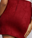 Smooth And Stylish Faux Suede Skirt