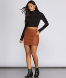 Say What Faux Leather Mini Skirt for 2022 festival outfits, festival dress, outfits for raves, concert outfits, and/or club outfits