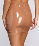 Laced In Leather Mini Skirt for 2022 festival outfits, festival dress, outfits for raves, concert outfits, and/or club outfits