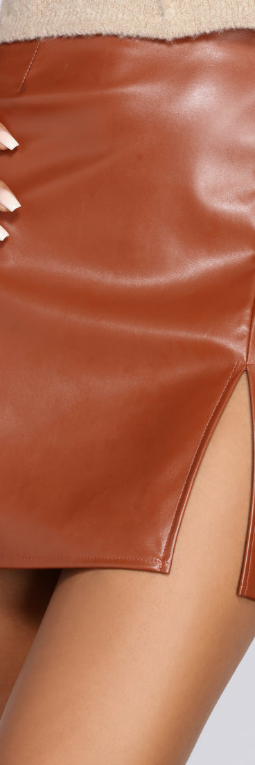 Sleek Vibes Side Slit Mini Skirt for 2022 festival outfits, festival dress, outfits for raves, concert outfits, and/or club outfits