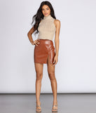 Sleek Vibes Side Slit Mini Skirt for 2022 festival outfits, festival dress, outfits for raves, concert outfits, and/or club outfits