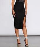 Take Me Out Pencil Midi Skirt