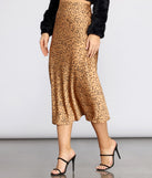 Spotted Flare Midi Skirt