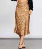 Spotted Flare Midi Skirt