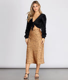 Spotted Flare Midi Skirt