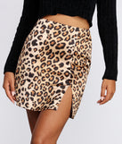 Satin Leopard Print Mini Skirt provides a stylish start to creating your best summer outfits of the season with on-trend details for 2023!