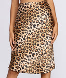 Flared Satin Midi Skirt