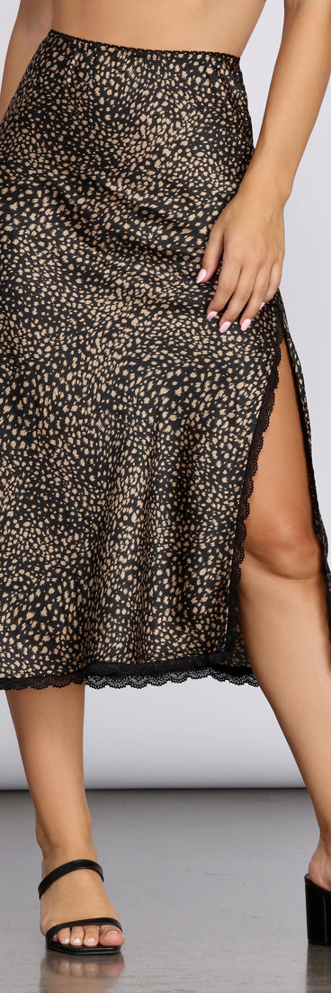 Heavy On The Leopard Midi Skirt for 2022 festival outfits, festival dress, outfits for raves, concert outfits, and/or club outfits