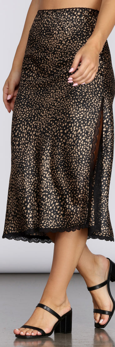 Heavy On The Leopard Midi Skirt for 2022 festival outfits, festival dress, outfits for raves, concert outfits, and/or club outfits