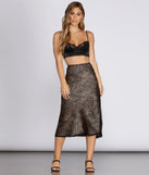 Heavy On The Leopard Midi Skirt for 2022 festival outfits, festival dress, outfits for raves, concert outfits, and/or club outfits